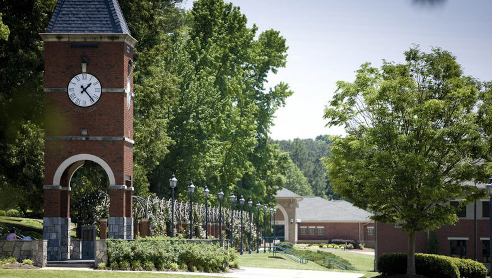 Ravenscroft School campus with clock tower