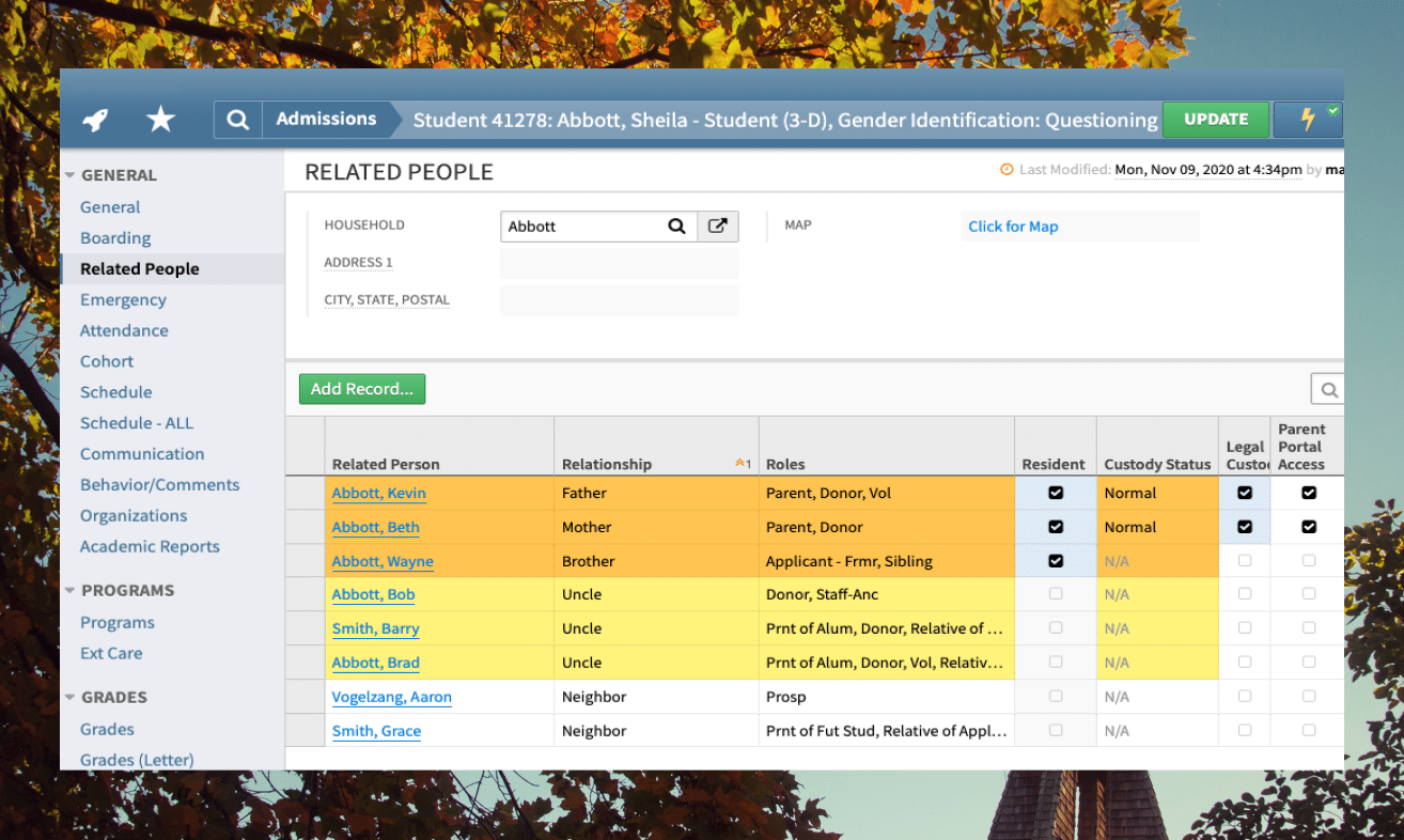 Core foundation Manage multiple relationships UI screenshot