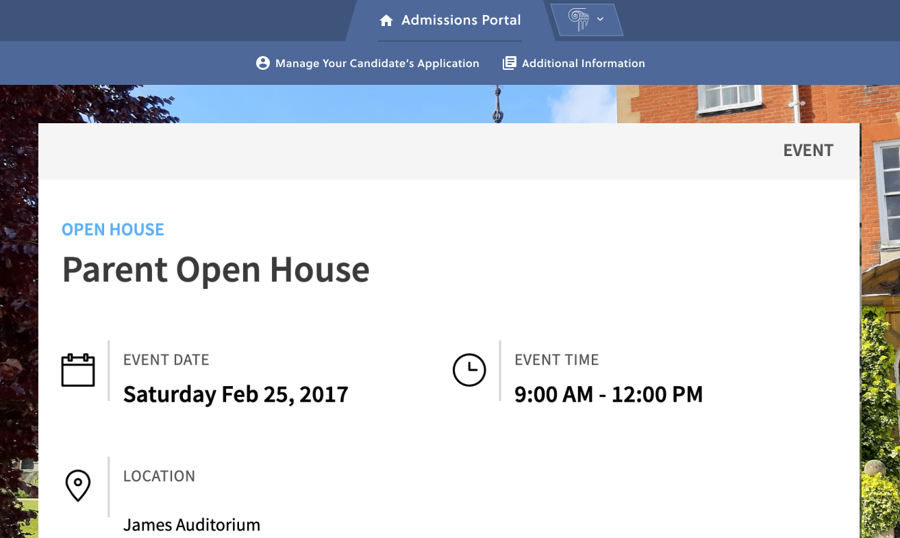 Simplified planning tour scheduling UI screenshot