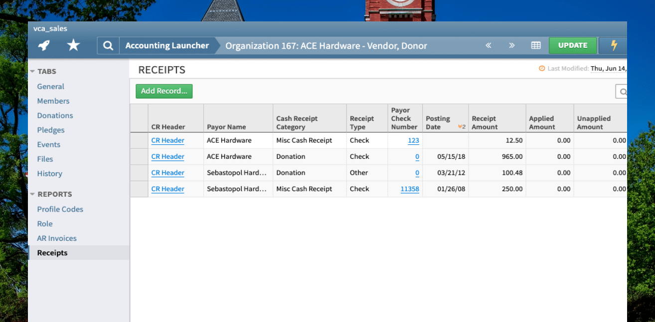 Vendor management in one place UI screenshot