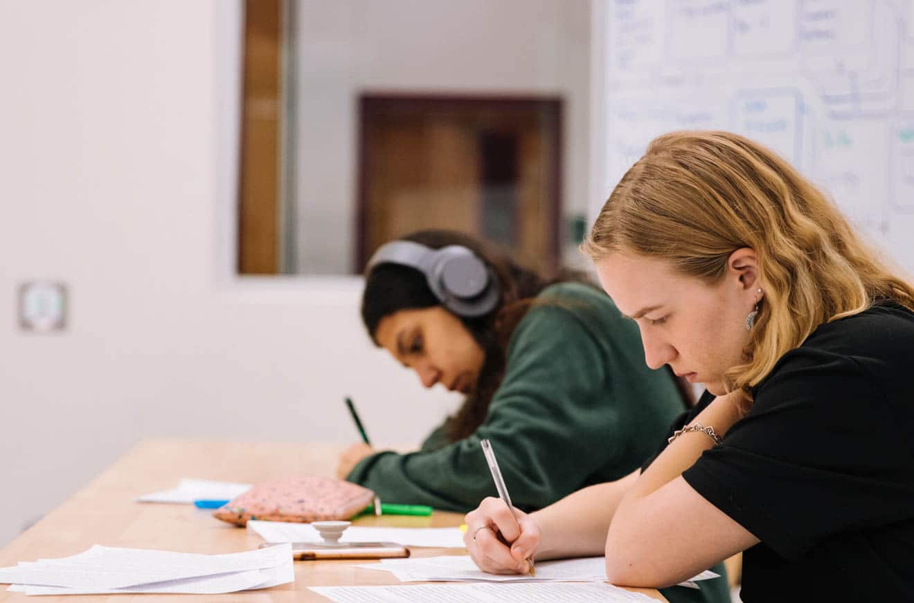 Students studying