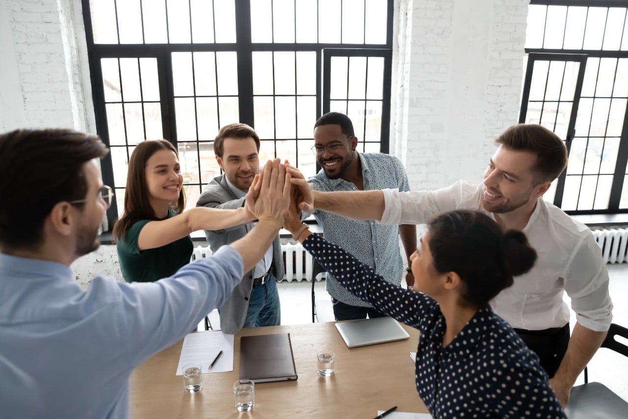 Group High Five.