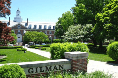 Photo of entrance to Gilman School in Baltimore, MD