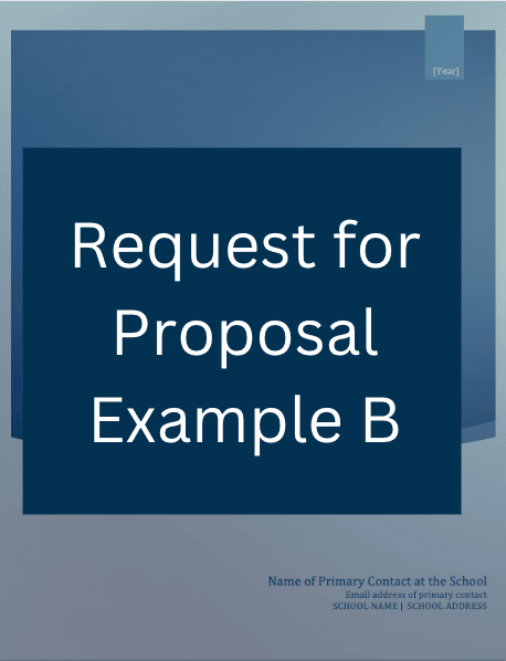 A preview of the request for proposal (RFP) document